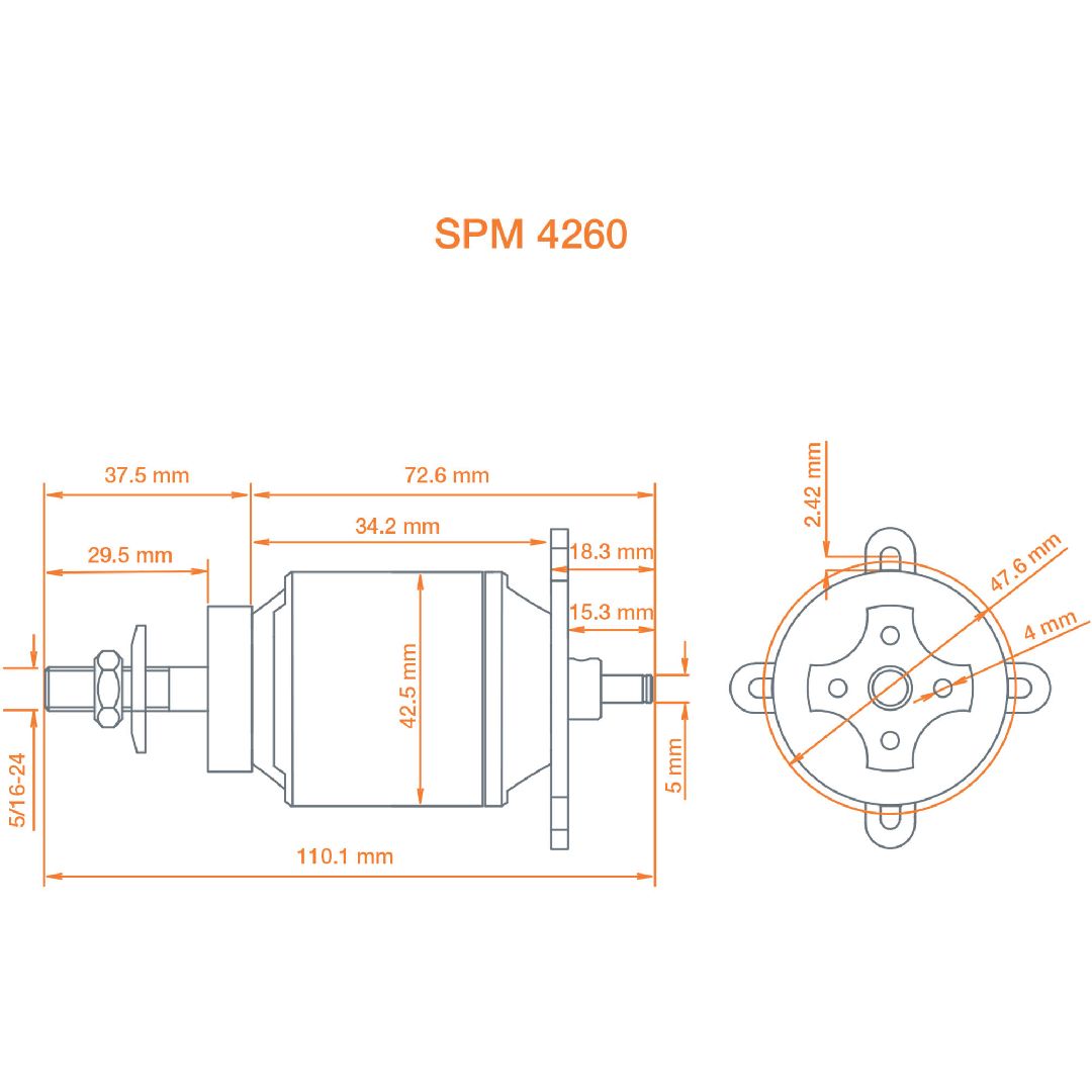 Spektrum Avian 4260-800Kv Outrunner Brushless Motor