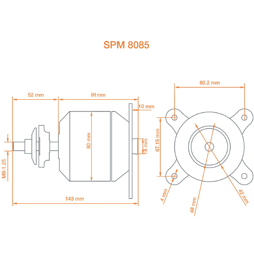 Spektrum Avian 8085-160Kv Outrunner Brushless Motor