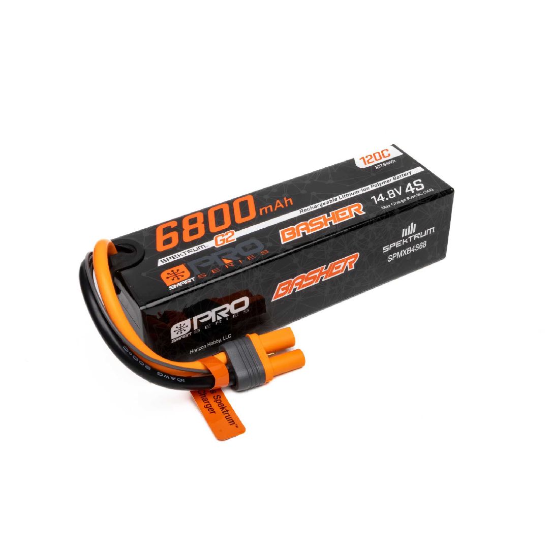 Spektrum 6800mAh 4S 14.8V Smart Pro Basher LiPo 120C IC5