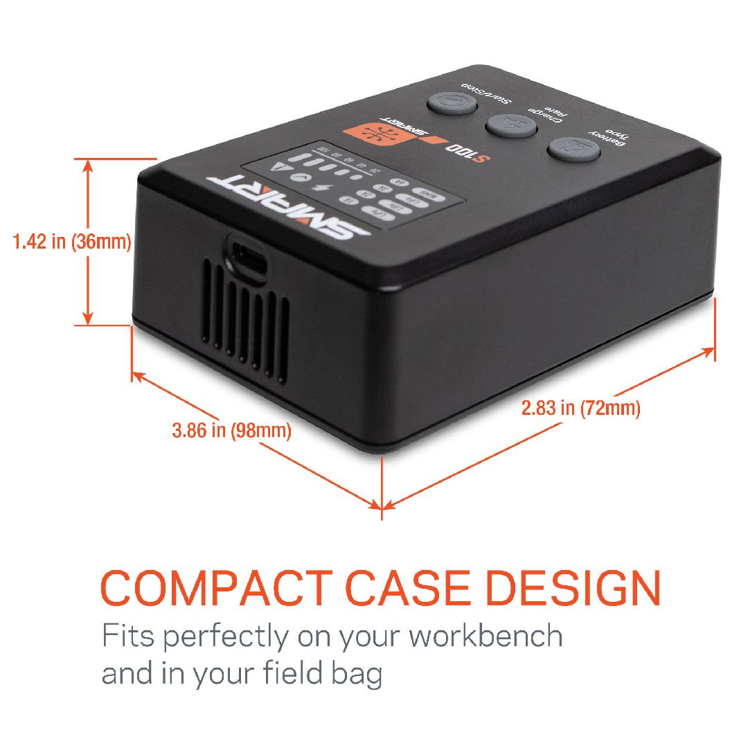 Spektrum S100 USB-C Smart Charger, 65W USB-C Power Supply Combo