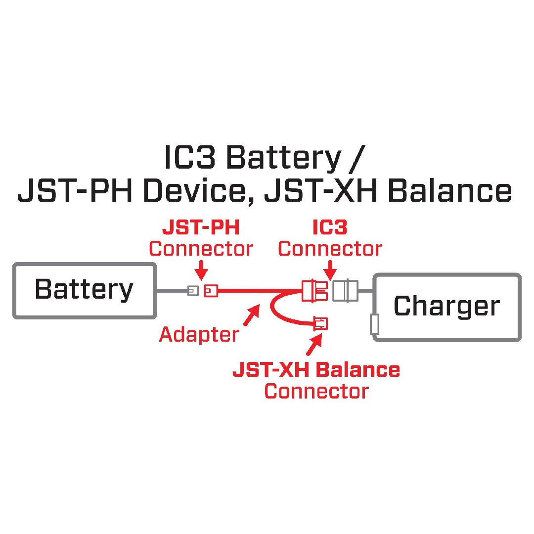 Spektrum Adapter: IC3 Battery / 2S UMX Device (Bal./Chrg.)