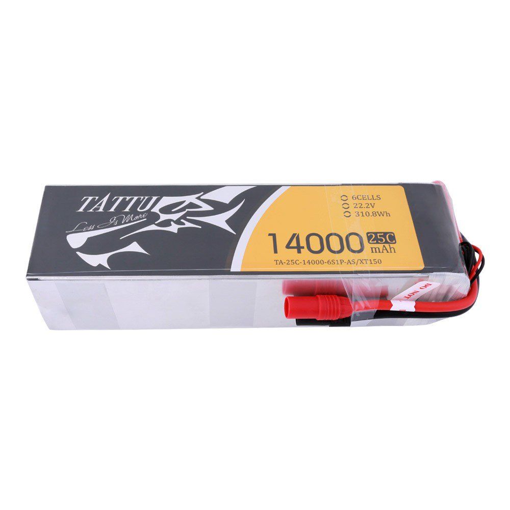 Tattu - 514 - 14000mAh 25C 6S1P 22.2V UAV Lipo Battery Pack with AS150+XT150 Plug 235x68x55mm