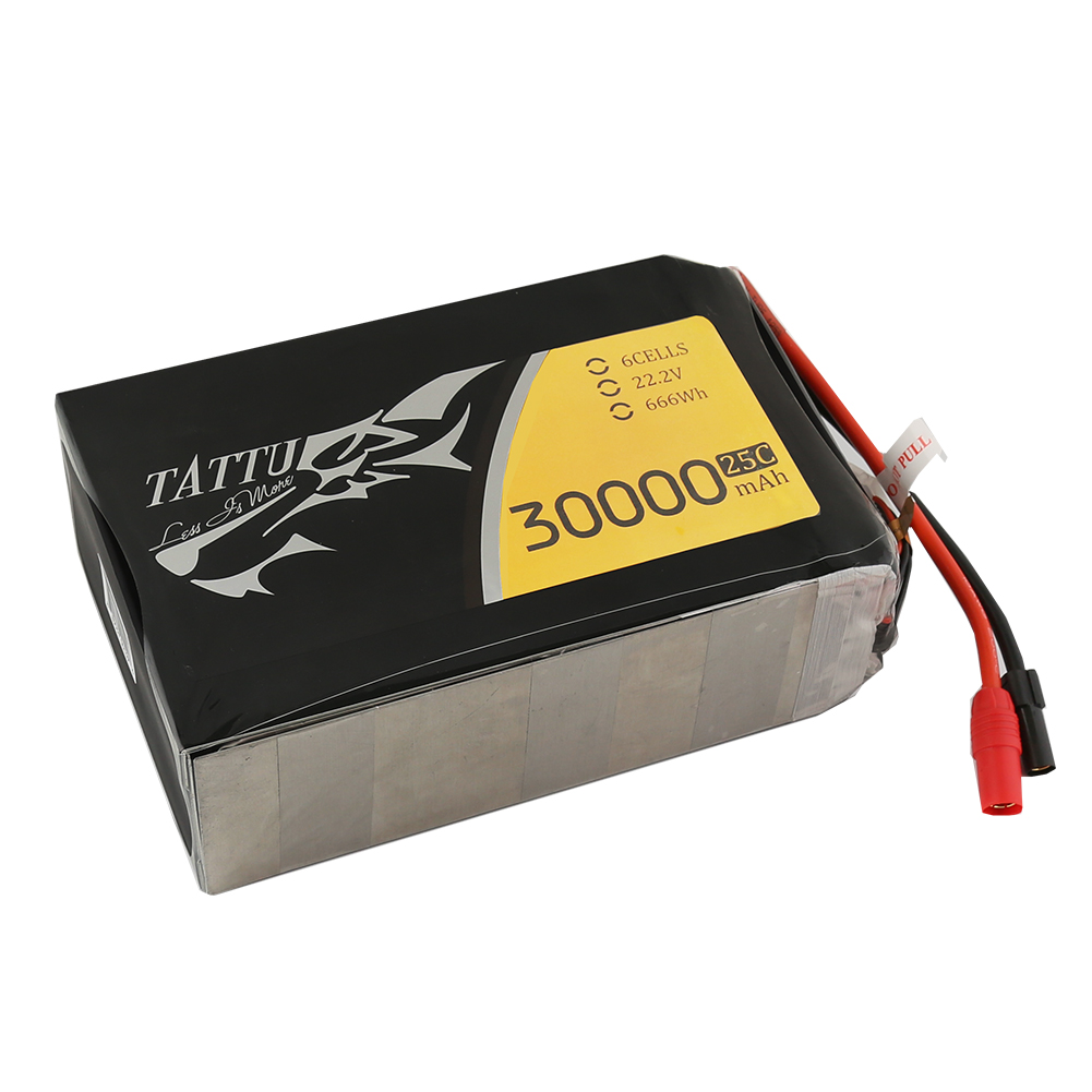 Tattu - 149 - 30000mAh 6S1P 22.2V 25C LiPo AS150 Plug Soft Case 205x131x66mm