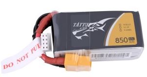 Tattu - 241 - 850mAh 3S1P 11.1V 45C LiPo XT60 Plug Soft Case 60x30x22mm