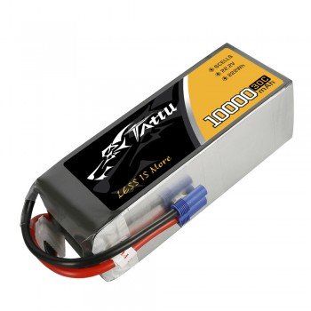 Tattu 22.2V 30C 6S 10000mAh Lipo Battery Pack EC5 - Click Image to Close