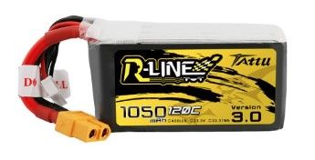 Tattu R-Line Version 3.0 1050mAh 6S1P 22.2V 120C LiPo Battery - Click Image to Close