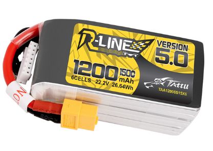 Tattu R-Line 5.0 1200mAh 22.2V 150C LiPo Battery w/XT60 Plug