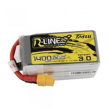 Tattu R-Line Version 3.0 1400mAh 22.2V 120C 6S1P Lipo w/ XT60 - Click Image to Close