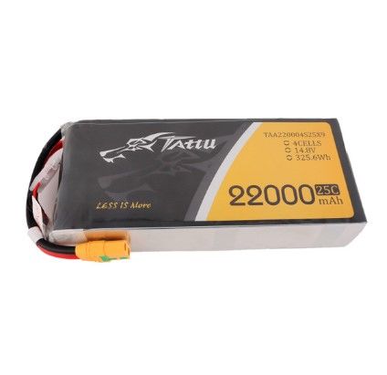 Tattu - 1628 - 22000mAh 4S1P 14.8V 25C LiPo Battery XT90-S Plug Soft Case 213x94x43mm