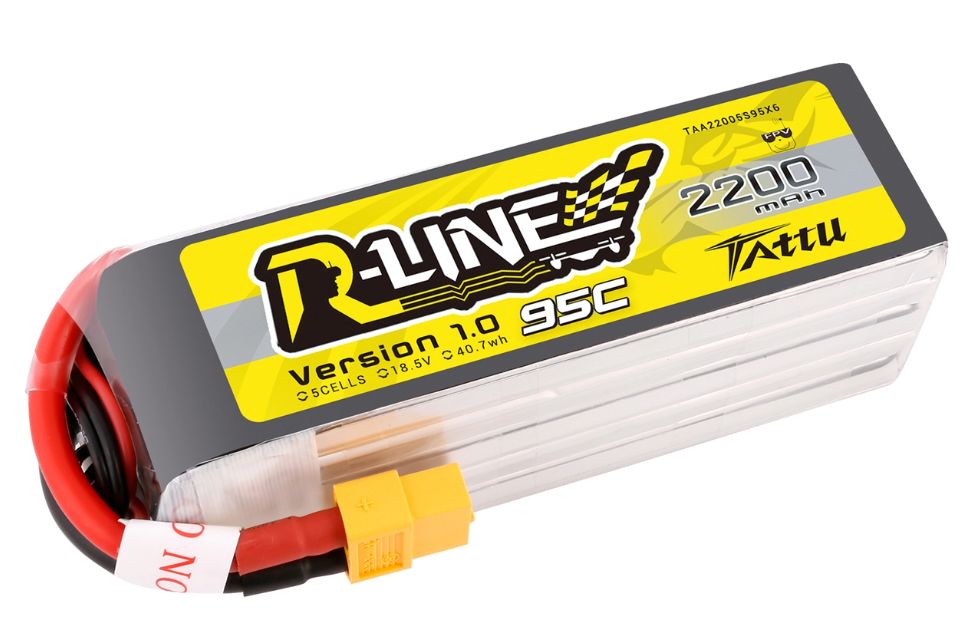 Tattu R-Line - 1528 - 2200mAh 5S1P 18.5V 95C LiPo XT60 Plug