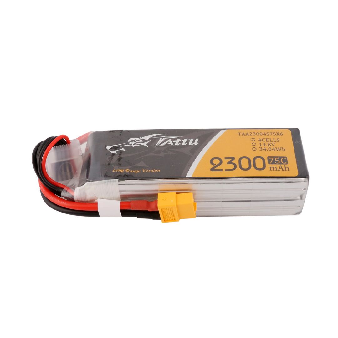 Tattu 2300mAh 75C 4S1P Lipo Battery Pack With XT60 Plug