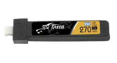 Tattu 270mAh 1S1P 3.8V 75C High Voltage LiPo Battery Pack - Click Image to Close