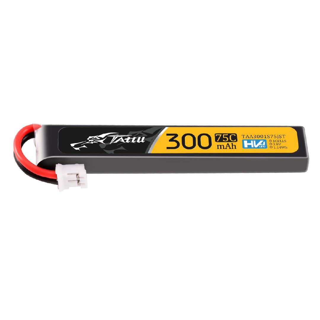 Tattu 300mAh 1S 75C 3.8V Lipo Battery Pack with JST-PHR Plug