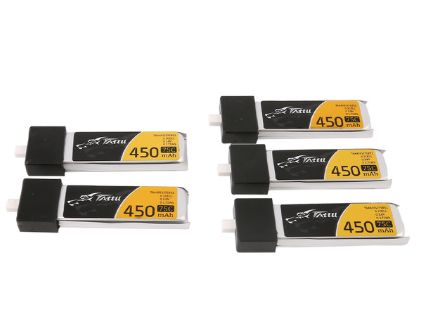 Tattu 450mAh 3.8V 75C High Voltage LiPo Battery w/BT 2.0 Plug(5)