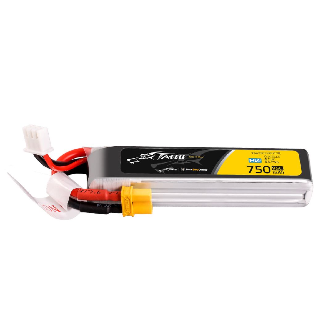 Tattu 750mAh 2S 95C 7.6V R-Line HV Lipo with XT30 Plug