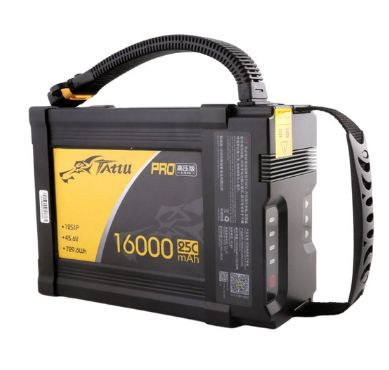 Tattu - 1760 - 16000mAh 12S1P 44.4V 25C LiPo Battery Pack with AS150U-F Plug (224x163x90mm +/- Manufacturer's Specifications)