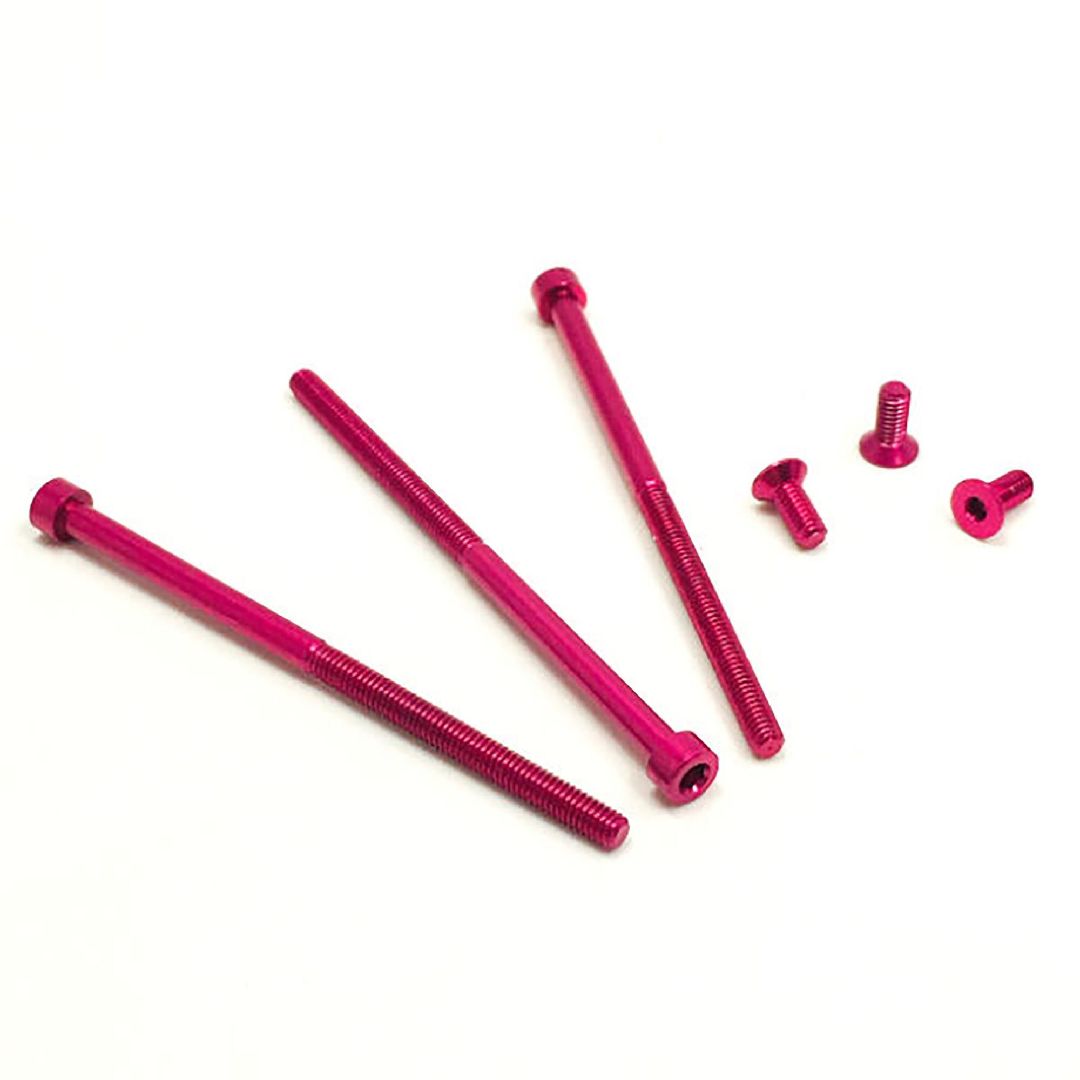 Trinity Motor Aluminum Screw Set (6),Pink: Drag Master/Monster
