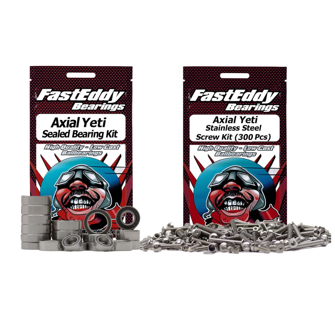 Fast Eddy Axial Yeti Bearing and Screw Kit Combo