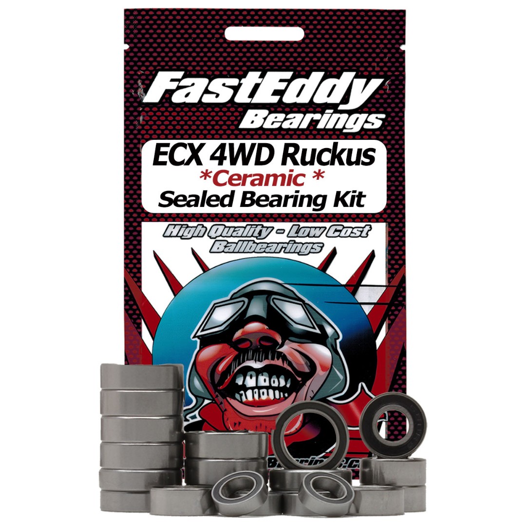 Fast Eddy ECX 1/10 4WD Ruckus Ceramic Rubber Sealed Bearing Kit - Click Image to Close