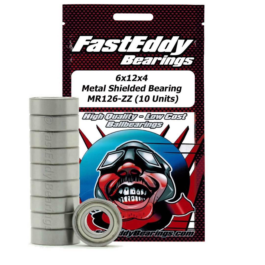 Fast Eddy Tamiya 1260 Metal Shielded Replacement Bearing 6X12X4 (10 Units)