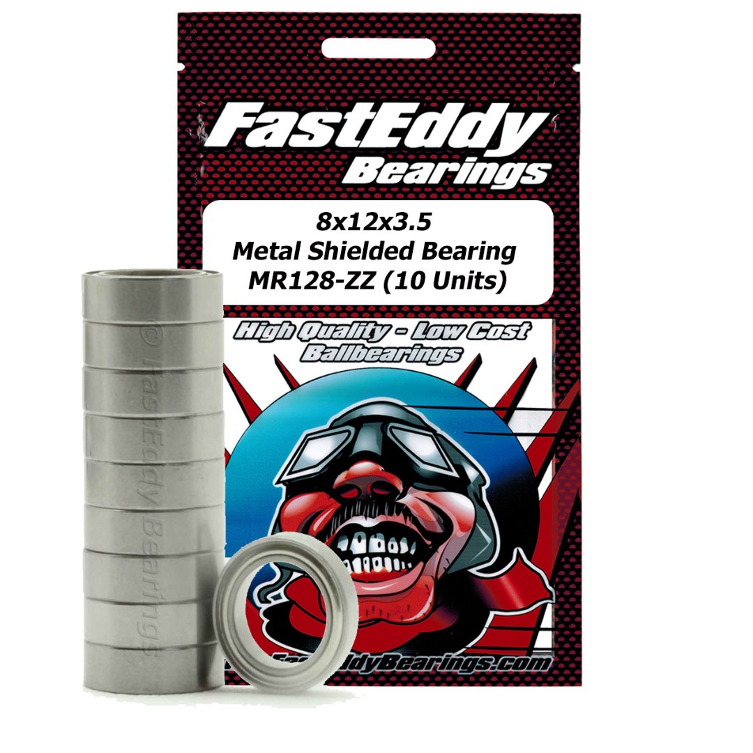 Fast Eddy Tamiya 1280 Metal Shielded Replacement Bearing 8X12X3.5 (10 Units)