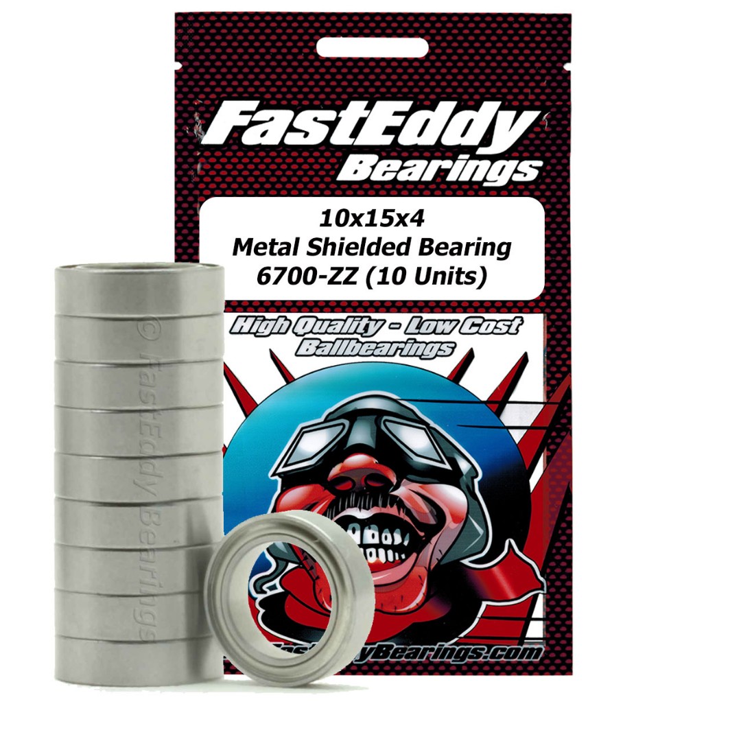 Fast Eddy Tamiya 1510 Metal Shielded Replacement Bearing 10X15X4 (10 Units)