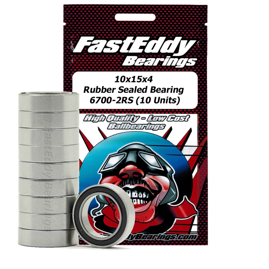 Fast Eddy Traxxas 5119 Rubber Sealed Replacement Bearing 10x15x4 (10 Units)