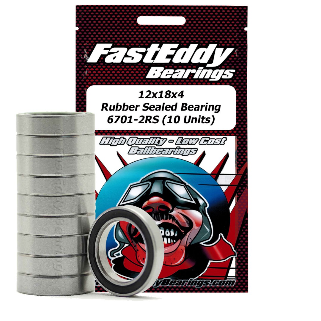 Fast Eddy Traxxas 5120 Rubber Sealed Replacement Bearing 12x18x4 (10 Units)