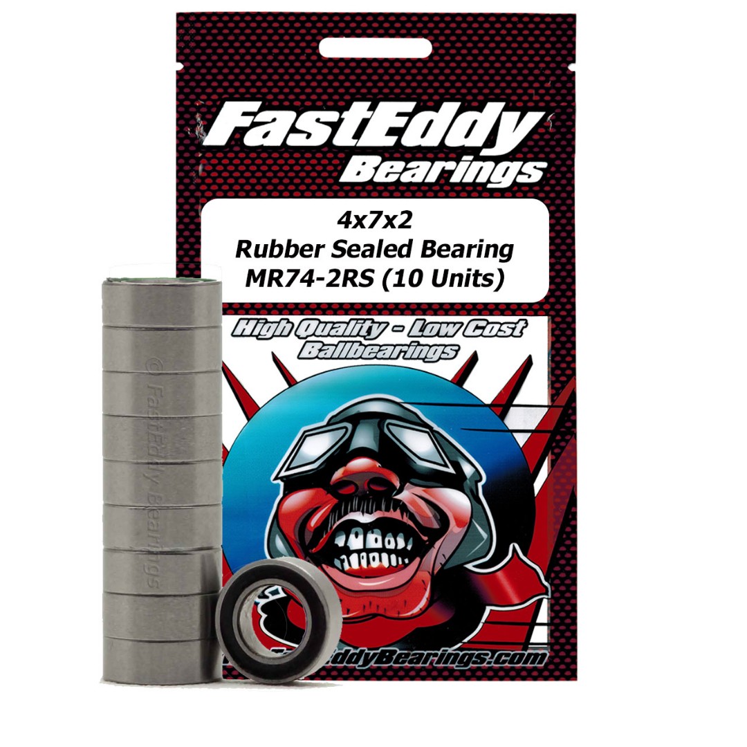 Fast Eddy Traxxas 5124 Rubber Sealed Replcmnt Brng 4x7x2.5 (10)