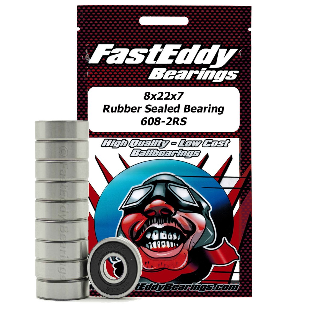 Fast Eddy Traxxas 6067 Rubber Sealed Replacement Bearing 8x22x7 (10 Units)