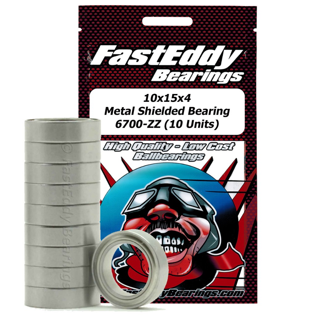 Fast Eddy Traxxas 4612 Metal Shielded Replcmnt Brng 10x15x4 (10)