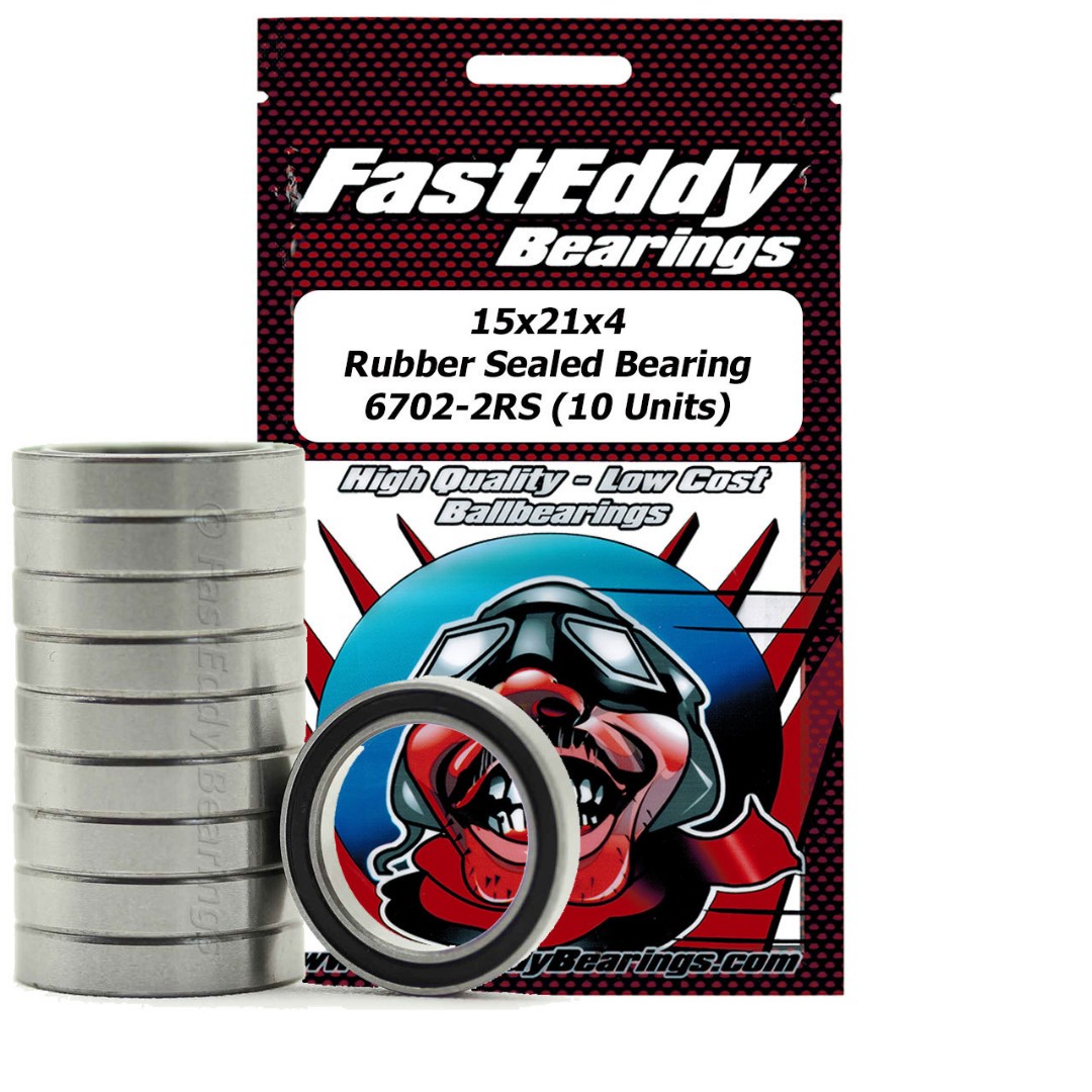 Fast Eddy 15x21x4 Rubber Sealed Bearing 6702-2RS (10) - Click Image to Close