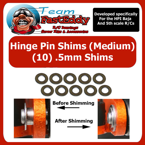 Fast Eddy Hinge Pin Shim Kit .5mm - Click Image to Close