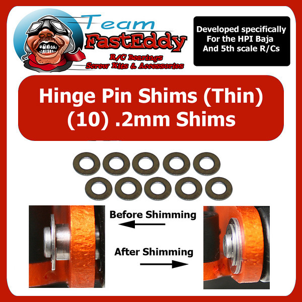 Fast Eddy Hinge Pin Shim Kit .2mm - Click Image to Close