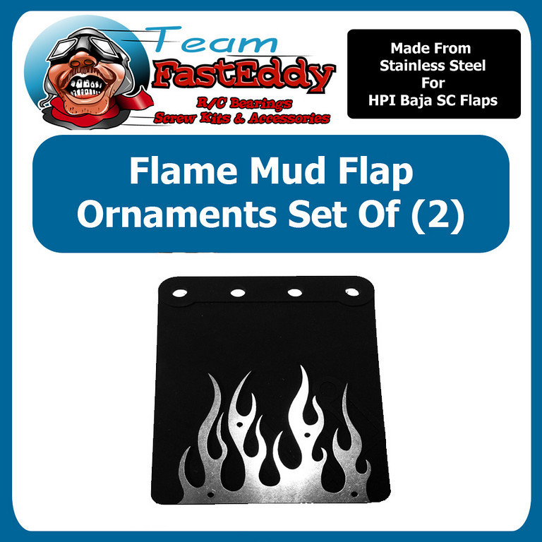 Fast Eddy Mud Flap Ornament Baja Flames - Click Image to Close