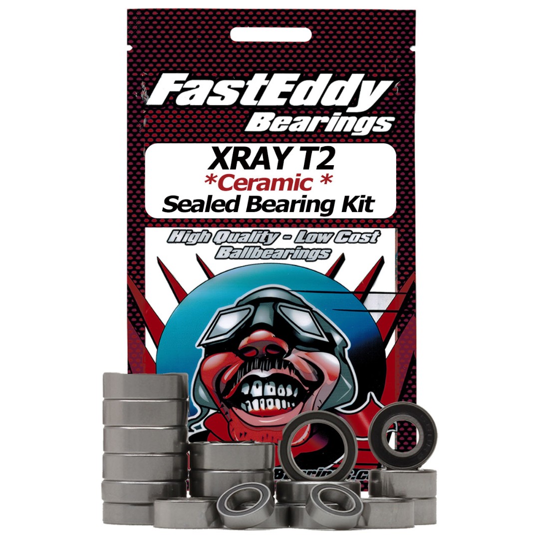 Fast Eddy XRAY T2 Ceramic Rubber Sealed Bearing Kit - Click Image to Close