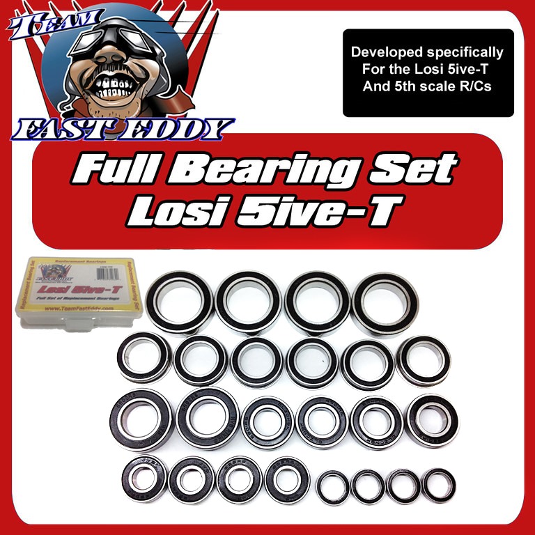 Fast Eddy Losi 5ive-T Full replacement bearing set - Click Image to Close