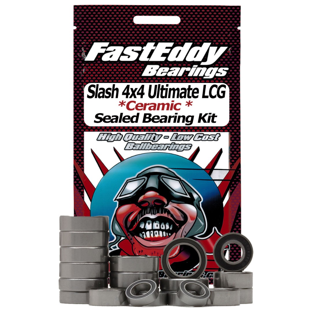 Fast Eddy Traxxas Slash 4x4 Ultimate LCG Short Course Ceramic Rubber Sealed Bearing Kit