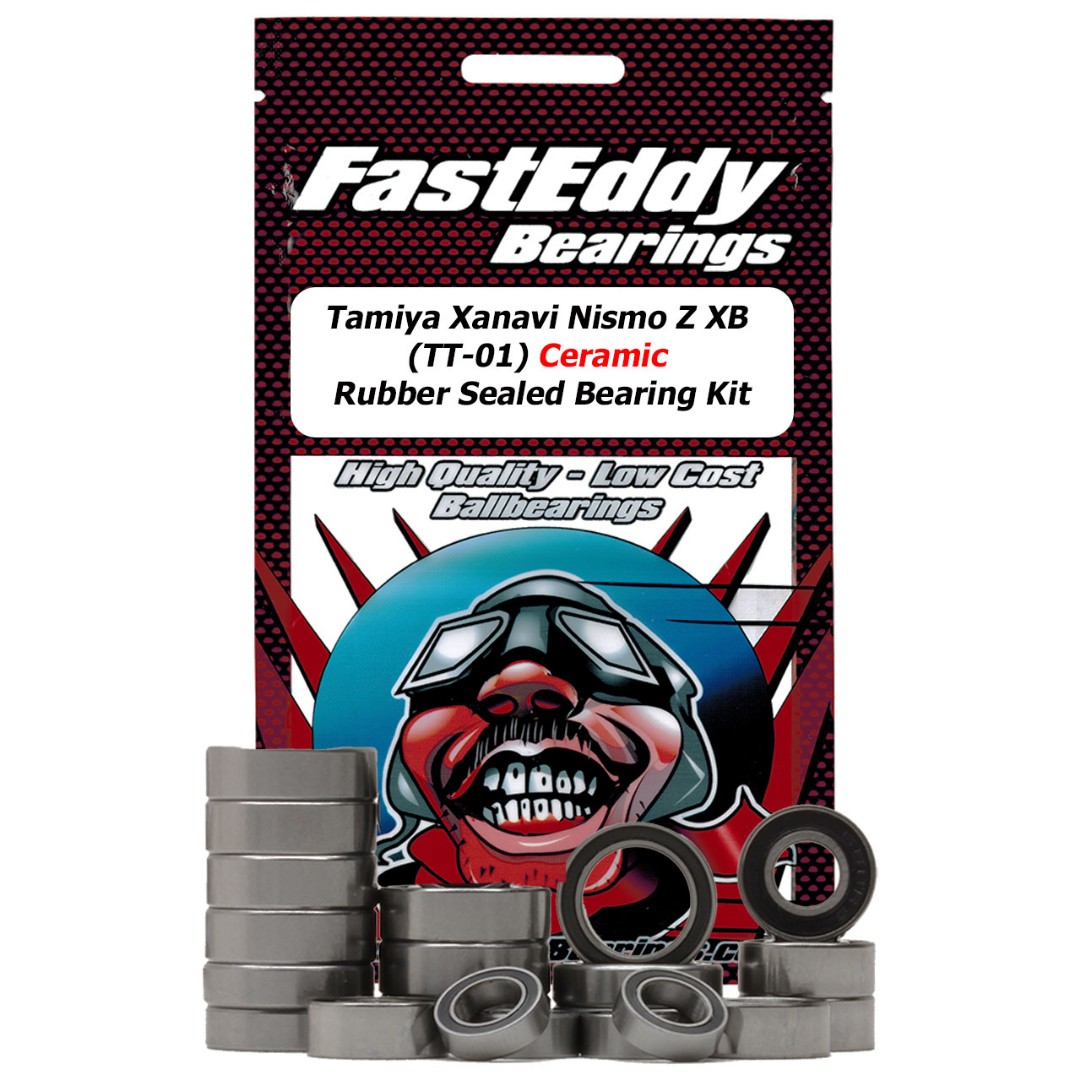 Fast Eddy Tamiya Xanavi Nismo Z XB (TT-01) Ceramic Rubber Sealed Bearing Kit