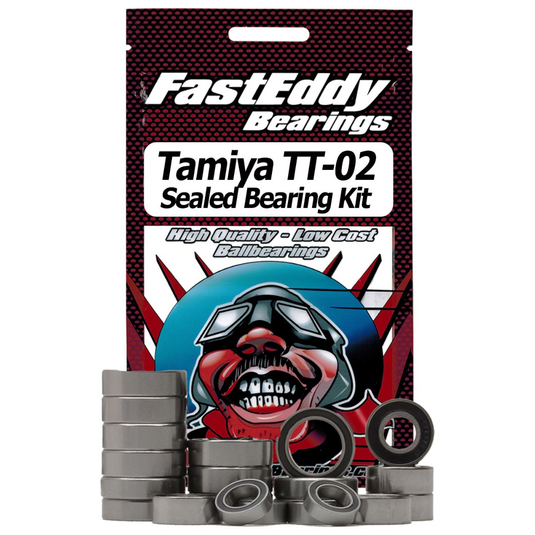 Fast Eddy Tamiya TT-02 Chassis Rubber Sealed Bearing Kit - Click Image to Close