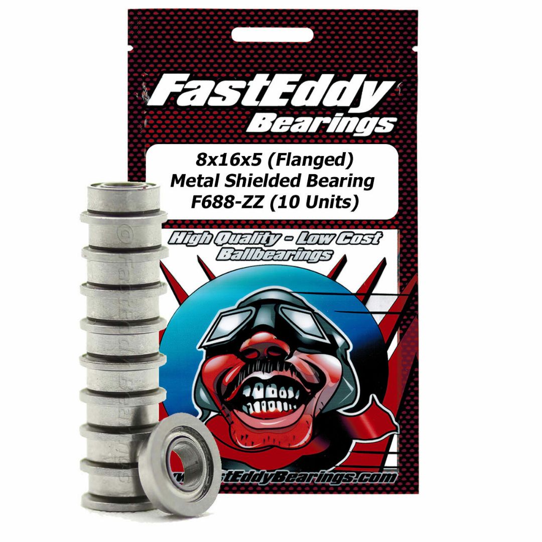Fast Eddy 8x16x5 (FLANGED) Metal Shielded Bearing F688-ZZ (10)