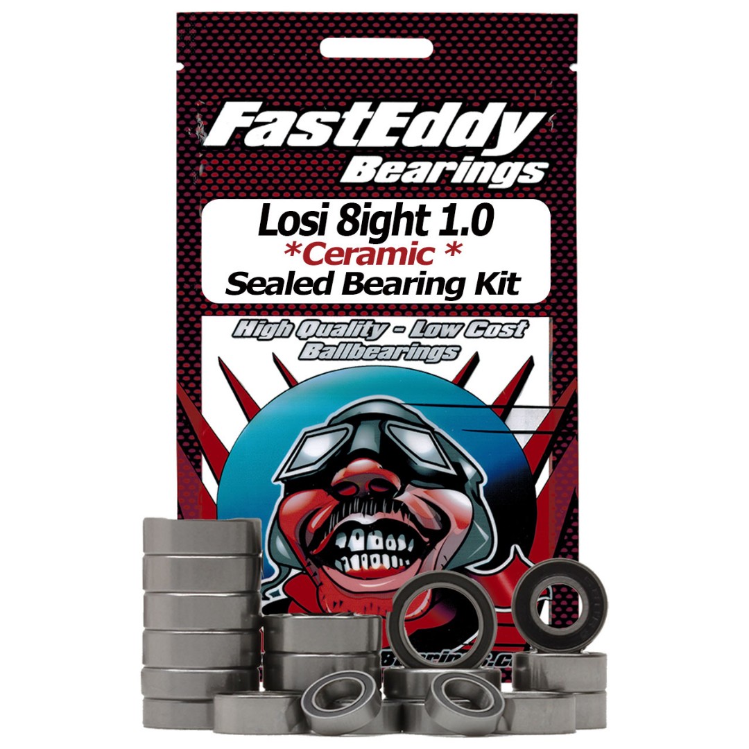 Fast Eddy Team Losi 8ight 1.0 Ceramic Rubber Sealed Bearing Kit