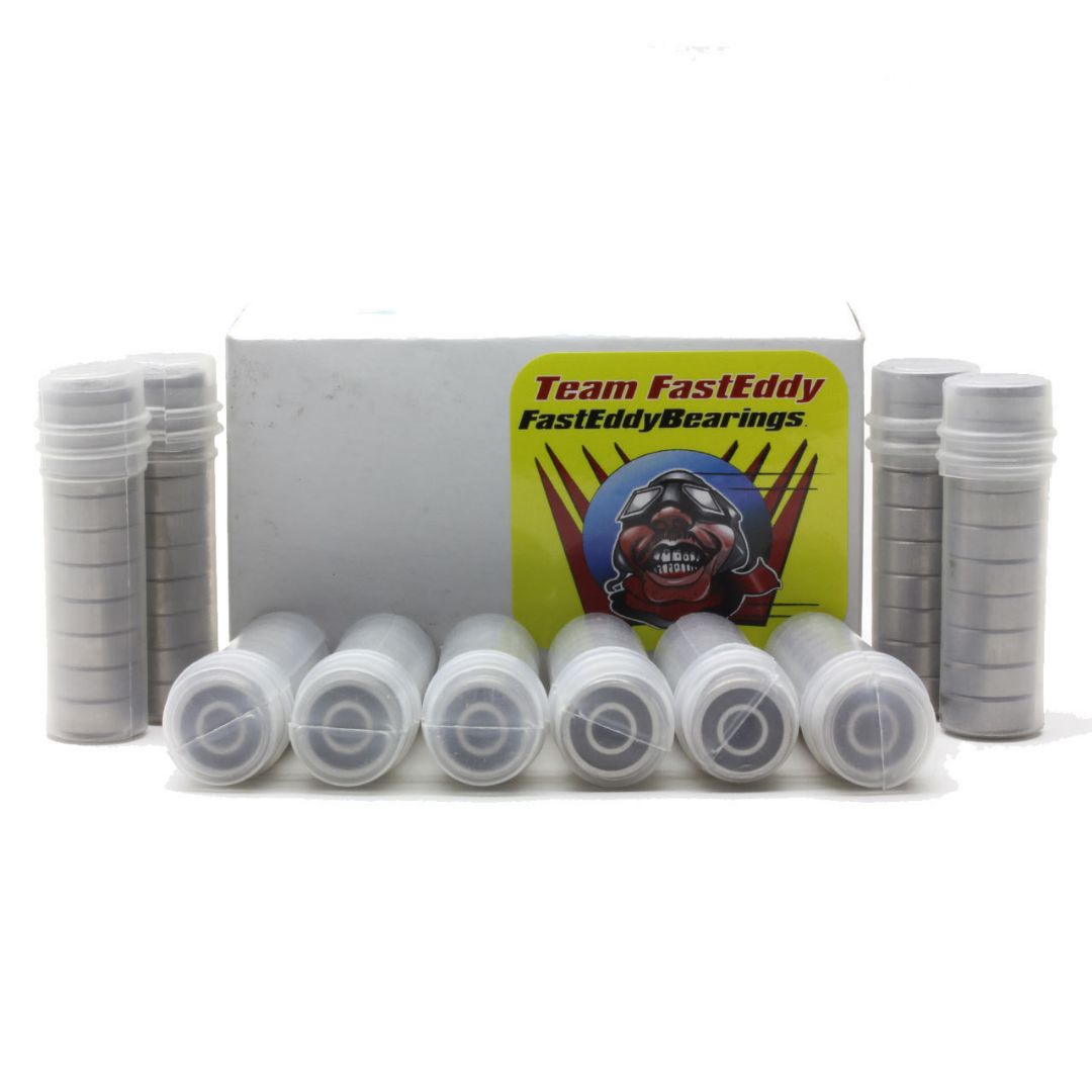 Fast Eddy 4x7x2.5mm Ceramic Rubber Seal Bearing (100)