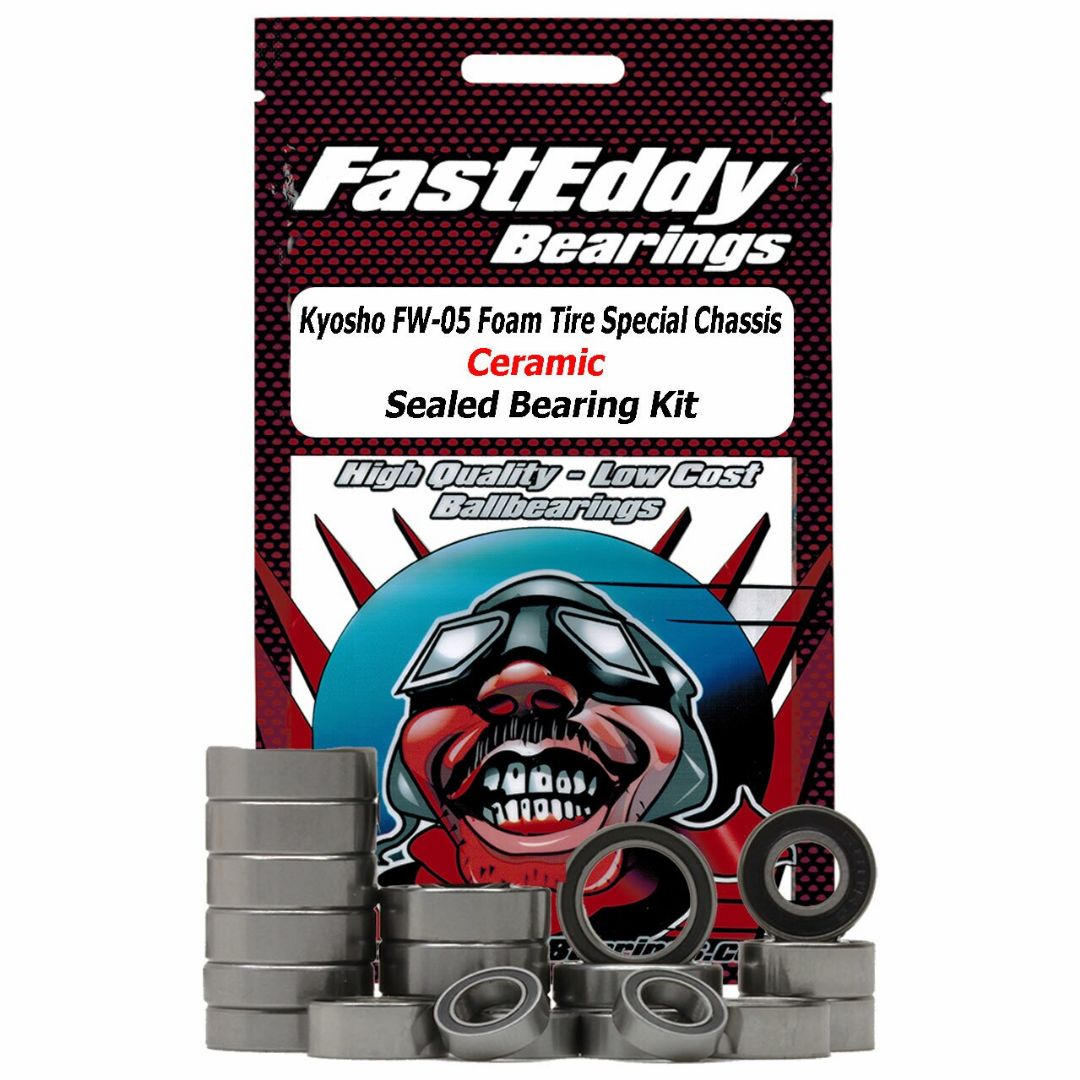 Fast Eddy Kyosho FW-05 Foam Tire Special Chassis Ceramic Sealed Bearing Kit