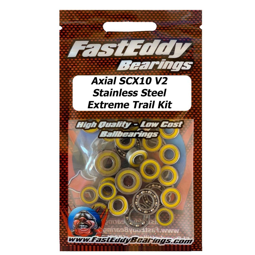 Fast Eddy Axial SCX10 II (V2) Stainless Steel Extreme Trail Sealed Bearing Kit