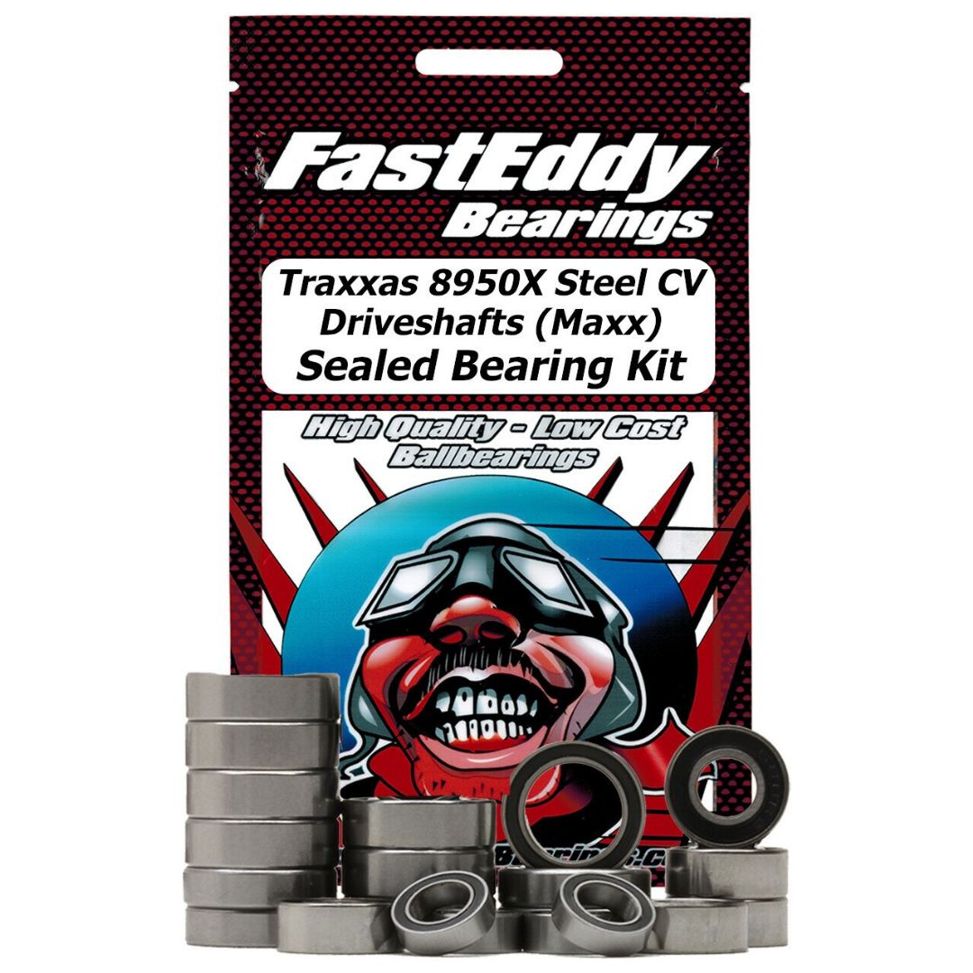 Fast Eddy Traxxas 8950X Steel CV Driveshafts (Maxx) Sealed Bearing Kit