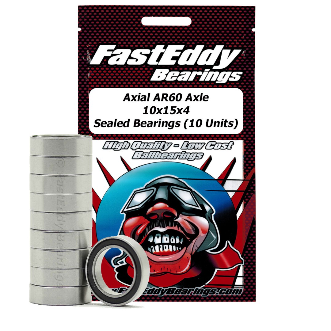 Fast Eddy Axial AR60 Axle 10x15x4 Sealed Bearings (10 Units)