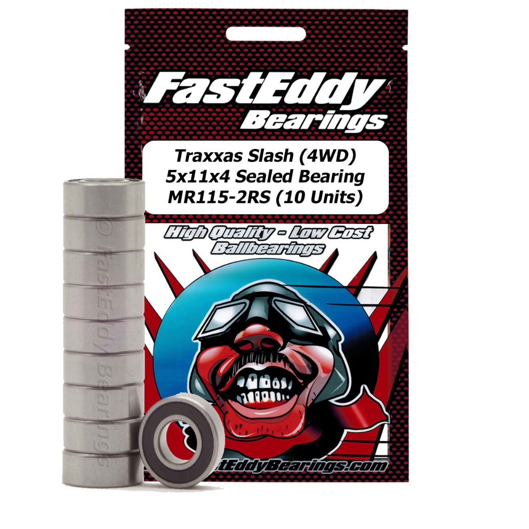 Fast Eddy Traxxas Slash (4WD) 5x11x4 Sealed bearing. MR115-2RS (10 Units)