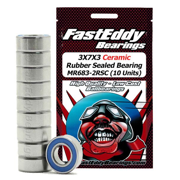 Fast Eddy 3X7X3 Ceramic Rubber Sealed Bearing MR683-2RSC (10)