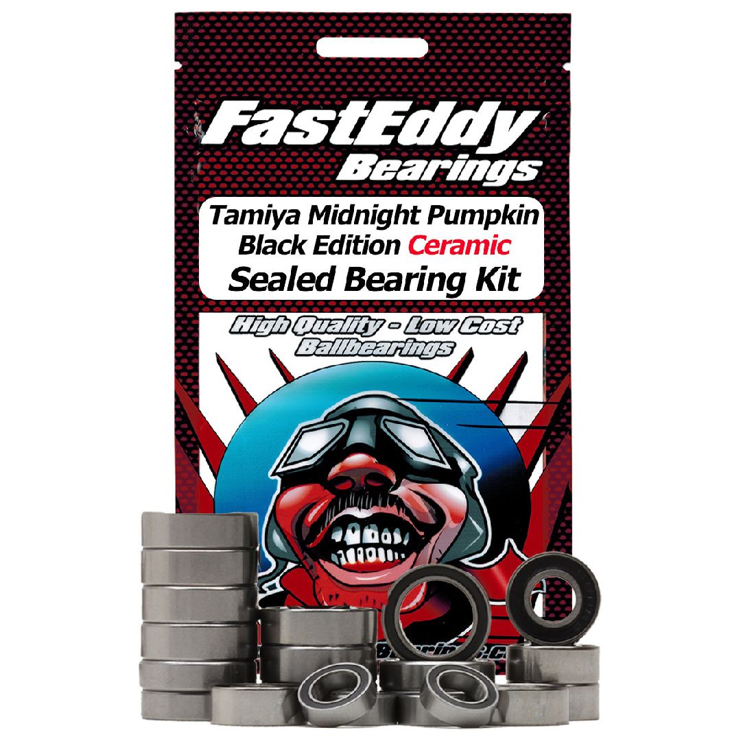 Fast Eddy Tamiya Midnight Pumpkin Black Edition Ceramic Sealed Bearing Kit